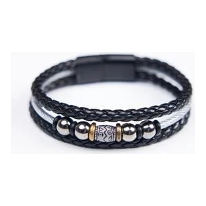 Deri Siyah Erkek Bileklik