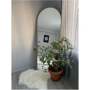 Enc Home Ayaklı Boy Aynası – Şık Metal Çerçeveli, Oval Tasarımlı 180 x 50 cm Dekoratif Salon ve Yatak Odası Modeli