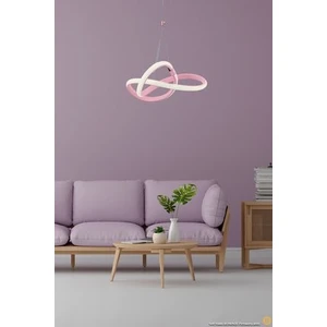Modern Tekli Sarkıt Power LED Avize Pembe Beyaz Işık Ledli Çocuk Odası Avize