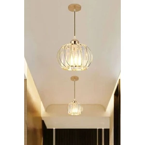 Luna Lighting Luxury Sarkıt Gold Kristal Taşlı Avize