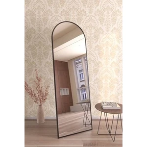 Hediyeler Kapında Oval Siyah Metal Çerçeveli Ayaklı Influencer Boy Aynası 180X60CM