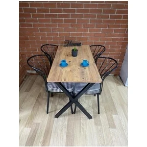 Bambeds Mobilya Masa Takımı, Yemek Masası, Mutfak Masası, Balkon Masası - 60X120