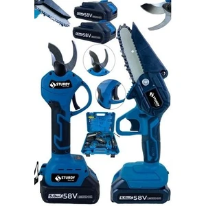 Combo 256 VF 10 AH 2'li Set Şarjlı Budama Makası - Şarjlı Dal Kesme Testere Leo-2'li-Set