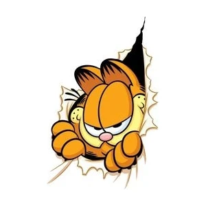Quart Aksesuar 13 x 8,5 cm Garfield Sticker Motor Araba Kask Laptop Sticker