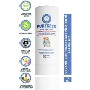 Pureseed Natural Organik Sertifikalı Bebek Pişik Kremi Parfümsüz - 75 ml