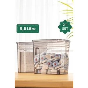 2li 5,5 Litre Strip Mega Boy Deterjan Saklama Kutusu Antrasit