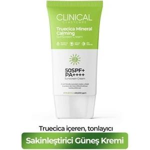 Clasy Care Clinical Clasy Spf +50 Care Truecica Mineral Calming Sunscreen Cream 50 Ml