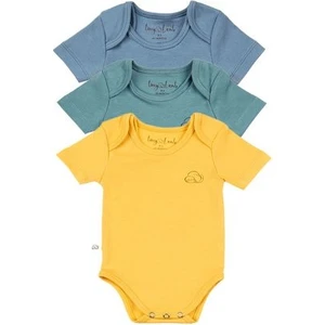 Tiny Lamb Rovigo 3 Parça Unisex Bebek Kısa Kollu Pamuk Bodysuit Takımı Yenidoğan ve Çocuk Hediye Seti
