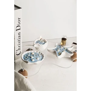 Lalezen Home Inci Tozu Mumlu Deniz Kabuk Modeli 3lü Set