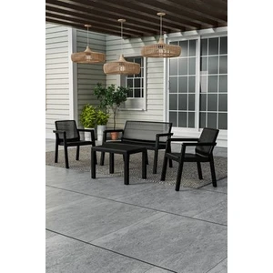 Çavdar Group Prestij 2+1+1 Sehpa Mindersiz 4 Lü Bahçe Balkon Teras Masa Takımı 4 Kişilik Oturma Grubu