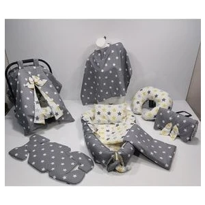 Koyu Yıldız- sarı yıldız Oval 10Lu Babynest Seti