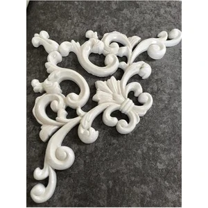 Deco Market Dekoratif Boyanabilir Duvar Çıtası Köşe Motifi 41x26 cm Beyaz Renkli