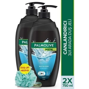 Men Sport 4'ü 1 Arada Duş Jeli 750 ml x 2 – Erkeksi Taze Koku, Doğal Yağlar ve pH Dengeli Canlandırıcı Formül