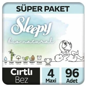Bio Natural Süper Paket Külot Bez 4 Numara Maxi 96 Adet