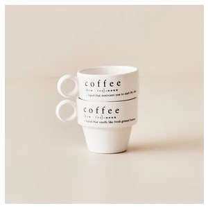 Bella Maison Coffeeaholic Espresso 2'li Set Siyah (105 Cc)