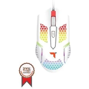 Tm-15 USB Rgb Aydınlatmalı Gaming Oyuncu Mouse Beyaz