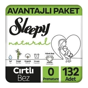 Natural Avantajlı Paket Bebek Bezi 0 Numara Premature 132 Adet