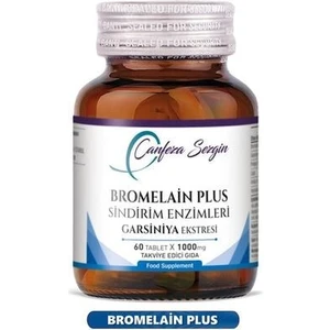 Canfeza Sezgin Bromelain Plus Sindirim Enzimleri Garsiniya Ekstresi 60 Tablet 1000 mg Takviye