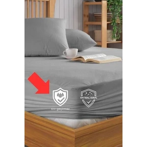 Gri Alez Mikro Fitted Sıvı Geçirmez Yatak Koruyucu Alez