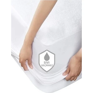 Micro Fitted Full Kenar Su Sıvı Geçirmez Alez Çarşaf 100 x 200 Tek Kişilik Beyaz Renkli Yatak Koruyucu