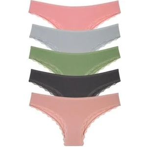 Yeşil Kadın Külot 5'li Paket Brazillian