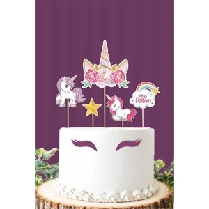 Unicorn Pasta Süsü Set *kalın Kağıt