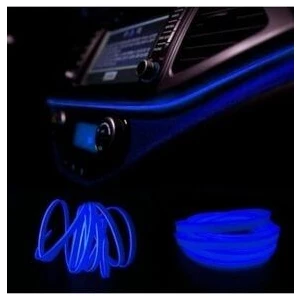 Şüscar Oto Araç Araba Içi Torpido Ledi Renkli Ip Neon LED 2 Metre Mavi