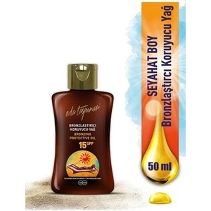 Eda Taşpınar Mini Seyahat Boy 50 ml Bronzlaştırıcı Koruyucu Yağ SPF15