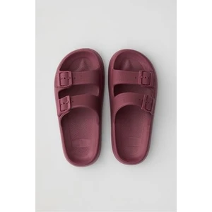 Lily Vişne Çift Bant Eva Platfrom Günlük Yazlık Plaj Terliği