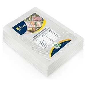 Vakum Poşeti 50 Adet Gofrajlı Tırtıklı 20x26 cm Turuncu 110 Mikron Gıda Saklama Poşeti