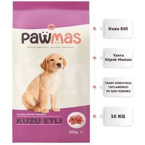 10 kg Kuzu Etli Yavru Köpek Maması, 1 Yaşına Kadar Köpekler İçin Dengeli Beslenme