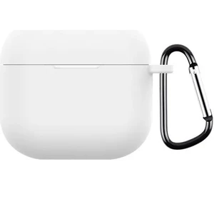 Apple Airpods 4 Uyumlu Kılıf Mat Kancalı Silikon SF13 Beyaz