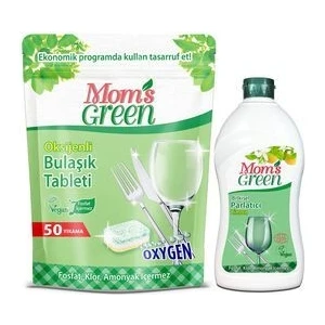 Mom's Green Ekolojik Oksijenli Bulaşık Makinesi Tableti ve Bitkisel Parlatıcı
