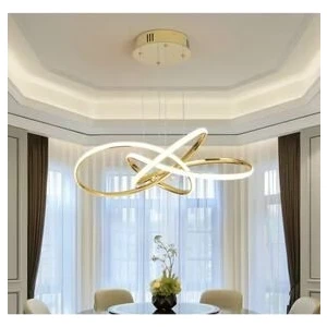 A+ Modern Sarkıt Power LED Avize Concept Ürün Beyaz Işık Gold Sarı 3