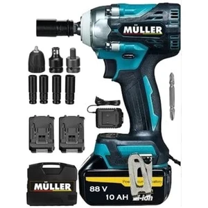 Germany 88 V 10 Ah Motor Korumalı Metal Şanzıman Çift Akülü Darbeli Somun Sıkma Sökme Makinesi