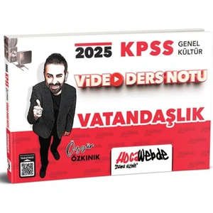 Hocawebde Yayınları 2025 KPSS Genel Kültür Vatandaşlık Video Ders Notu - Özgür Özkınık