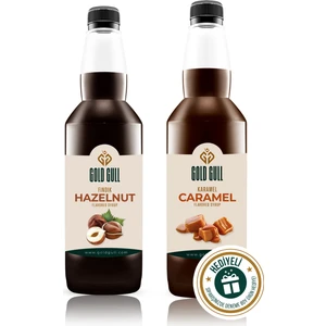 Gold Gull Karamel & Fındık Aromalı Kahve & Meyve Şurubu 2 x 700 ml