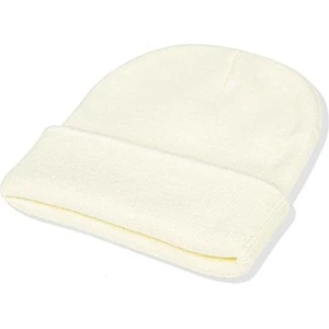 Casual Katlamalı Bere  Beyaz