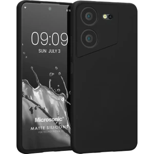Matte Silicone Tecno Pova 5 Pro Kılıf Siyah