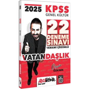 Hocawebde Yayınları 2025 Kpss Genel Kültür Vatandaşlık Tamamı Çözümlü 22 Deneme Sınavı - Özgür Özkınık