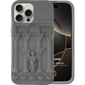 Apple iPhone 15 Pro Max Kılıf Praying Angel Gri