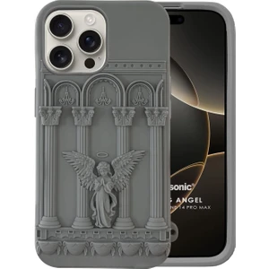 Apple iPhone 14 Pro Max Kılıf Praying Angel Gri