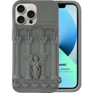 Apple iPhone 12 Pro Kılıf Praying Angel Gri