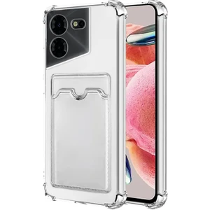 Tecno Pova 5 Card Slot Shock Kılıf Şeffaf