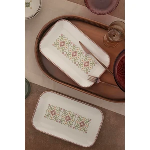 Kütahya Porselen Bone Minas 2 Parça 32X20CM Kayık Tabak Goblen