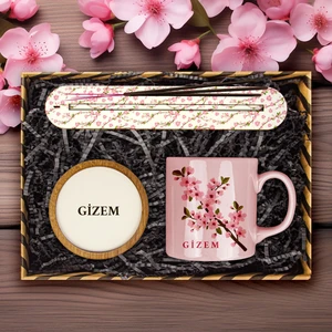 Kişiye Özel Tasarım Kupa & Bardak Altlığı & Tütsü Kayığı Hediye Kutusu 114039