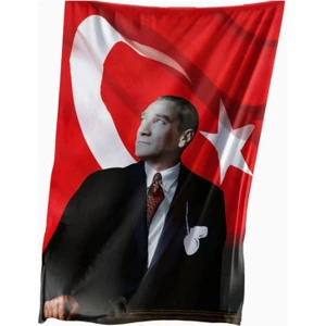 Bilsan Bayrak Atatürk Posteri 150X225 cm 1. Kalite Raşel Kumaş