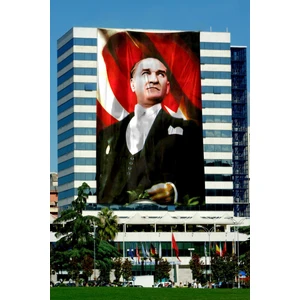 Bilsan Bayrak Atatürk Posteri 800X1200 cm 1. Kalite Raşel Kumaş