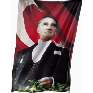 Bilsan Bayrak Atatürk Posteri 150X225 cm 1. Kalite Raşel Kumaş