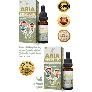 2 Adet 4 Yaş ve Üzeri Çocuklar İçin Suda Çözünebilir Propolis Damla %6 - 2x20ml